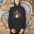 Skeleton Drummer Skull Drum Kit Halloween Sleeveless Men Hoodie