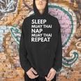 Sleep Nap Muay Thai Repeat Lover Martial Arts Men Hoodie