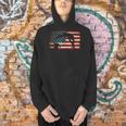 Swimming Swim Team Distressed American Flag USA Swimmer Men Hoodie
