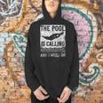 Swimming Swimmer Swim The Pool Is Calling Vintage Men Hoodie