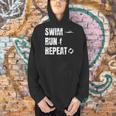 Swimrun Endurance Sports Swimming Running Swim Run Men Hoodie