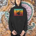 Women's Retro Drum Kit Silhouette With Color Stripes Men Hoodie Women's Retro Drum Kit Silhouette With Color Stripes Men Hoodie