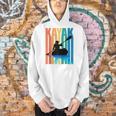 Kayaking Kayak Retro Art Canoe Raglan Baseball Tee Men Hoodie