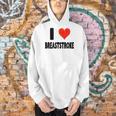 I Love Breaststroke Heart Swim Swimmer Pool Swimming Men Hoodie