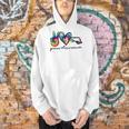 Peace Love Swim Tie Dye Swimmer Swimming Summer Trip Men Hoodie