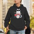 Cat Wearing Sunglasses Playing Drums Drum Kit Musician Men Hoodie Cat Wearing Sunglasses Playing Drums Drum Kit Musician Men Hoodie