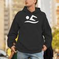 Swimming Silhouette Logo Men Hoodie Swimming Silhouette Logo Men Hoodie