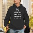 Vintage World'S Okayest Drummer Drum Kit Men Hoodie