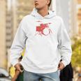 Drum Kit Drummer Band Musical Instrument Rock Music Men Hoodie