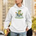 T-Rex Drumming With Drum Kit And Musical Notes Men Hoodie T-Rex Drumming With Drum Kit And Musical Notes Men Hoodie