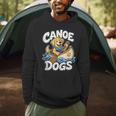Canoe Dogs Golden Retriever Paddling Graphic Men Hoodie