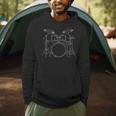 Drum Kit Rock Music Percussion Men Hoodie Drum Kit Rock Music Percussion Men Hoodie