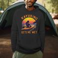 Kayaking Gets Me Wet Kayak Paddling Canoe Adult Joke Sleeveless Men Hoodie
