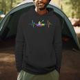 Kayaking Heartbeat Tie Dye Canoe Boating Kayaks Men Hoodie