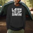 Learn To Swim Swimming Graphic Men Hoodie Learn To Swim Swimming Graphic Men Hoodie