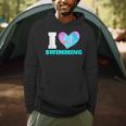 I Love Swimming Swimmer Swim Men Hoodie I Love Swimming Swimmer Swim Men Hoodie