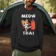 Muay Thai Meow Thai Thai Boxing For Boys Muay Thai Cat Men Hoodie