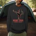 Muay Thai Respect The Art Martial Arts Kickboxing MMA Men Hoodie