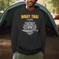 Muay Thai Sak Yant MMA Tattoo Tiger Lion Knife Martial Art Men Hoodie