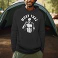 Muay Thai Skeleton Fighter MMA Club Coach Martial Arts Fight Men Hoodie