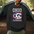 Ohio Flag Swimming Team Swim Swimmer US State Men Hoodie