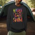 Peace Love Swim Swimming Tie Dye Swimmer Swimming Swim Team Men Hoodie Peace Love Swim Swimming Tie Dye Swimmer Swimming Swim Team Men Hoodie