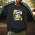 Punch Hard Eat Tacos Professional Boxer Muay Thai Boxing Men Hoodie Punch Hard Eat Tacos Professional Boxer Muay Thai Boxing Men Hoodie