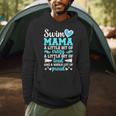 Swim Mama Proud Swimming Mom Of A Swimmer Mother Swim Mom Men Hoodie