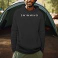 Swimming Minimalist Text Swimmer Coach Men Hoodie Swimming Minimalist Text Swimmer Coach Men Hoodie