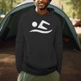 Swimming Silhouette Logo Men Hoodie Swimming Silhouette Logo Men Hoodie