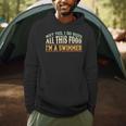Swimming Swimmer Eating Swim Men Hoodie
