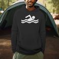 Swimming Symbol Men Hoodie Swimming Symbol Men Hoodie