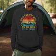 Never Underestimate An Old Man With a Canoe Retro Sleeveless Men Hoodie