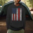 USA Flag Drumsticks Drum Kit Men Hoodie