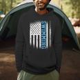 USA Flag Swimming Swim American Swimmer Men Hoodie