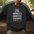 Vintage World'S Okayest Drummer Drum Kit Men Hoodie
