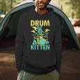 Women's Cute Drummer Cat Drum Kitten Men Hoodie Women's Cute Drummer Cat Drum Kitten Men Hoodie