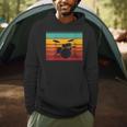 Women's Retro Drum Kit Silhouette With Color Stripes Men Hoodie Women's Retro Drum Kit Silhouette With Color Stripes Men Hoodie