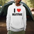 I Love Breaststroke Heart Swim Swimmer Pool Swimming Men Hoodie