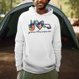 Peace Love Swim Tie Dye Swimmer Swimming Summer Trip Men Hoodie