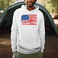 Vintage American Flag Swim Team Swimmer Funny Swimming Gift Men Hoodie