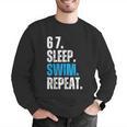 67 Sleep Swim Repeat Swimming Swimmer 67 Meme Men Graphic Sweatshirt