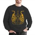 Awesome Orange Double Tiger Muay Thai Sak Yant Men Graphic Sweatshirt Awesome Orange Double Tiger Muay Thai Sak Yant Men Graphic Sweatshirt