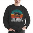 BBQ Dad I Rub My Meat Before I Stick It In Offset Smoker Pit Men Graphic Sweatshirt BBQ Dad I Rub My Meat Before I Stick It In Offset Smoker Pit Men Graphic Sweatshirt