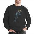 Beautiful Colors Swimming Hammerhead Shark Lovers Men Graphic Sweatshirt