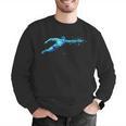 Blue Water Swimming In Freestyle Stroke Men Graphic Sweatshirt Blue Water Swimming In Freestyle Stroke Men Graphic Sweatshirt