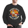 Brisket Butts Ribs And Freedom BBQ Dad Men Graphic Sweatshirt