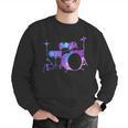 Cool Drum Kit Percussion Vintage Retro Drummer Costume Men Graphic Sweatshirt Cool Drum Kit Percussion Vintage Retro Drummer Costume Men Graphic Sweatshirt