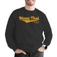 Distressed Muay Thai Kickboxing MMA BJJ Thailand T-Shirt Men Graphic Sweatshirt