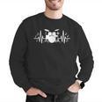 Drum Kit Heartbeat Drummer Music Lover EKG Pulse Set Note Men Graphic Sweatshirt Drum Kit Heartbeat Drummer Music Lover EKG Pulse Set Note Men Graphic Sweatshirt
